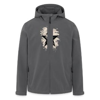 Rock-n-Roll Skull - bleached - Recycelte Männer Softshell-Jacke von Stanley/Stella - Anthrazit - Vorne - AI Model Male 185 light (185cm)