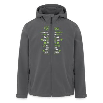 Veganer Veganes Leben - Recycelte Männer Softshell-Jacke von Stanley/Stella - Anthrazit - Vorne - AI Model Male 185 light (185cm)