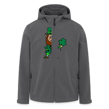 Irland leprechaun Kobold - Recycelte Männer Softshell-Jacke von Stanley/Stella - Anthrazit - Vorne - AI Model Male 185 light (185cm)
