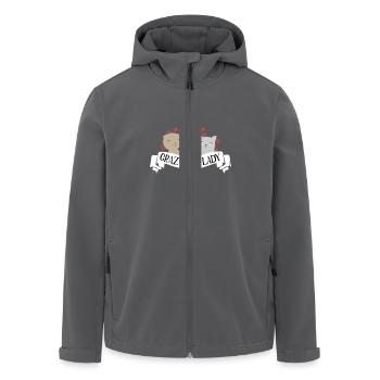 Katze Katzen - Recycelte Männer Softshell-Jacke von Stanley/Stella - Anthrazit - Vorne - AI Model Male 185 light (185cm)