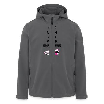 Keep calm and wear Sneakers - Recycelte Männer Softshell-Jacke von Stanley/Stella - Anthrazit - Vorne - AI Model Male 185 light (185cm)