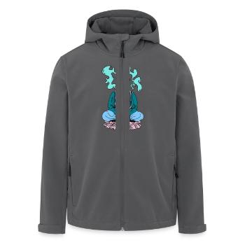 Meditation - Recycelte Männer Softshell-Jacke von Stanley/Stella - Anthrazit - Vorne - AI Model Male 185 light (185cm)