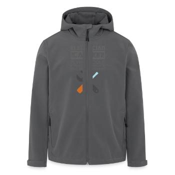 Elektriker: Electrician. Caution! Flying Tools & - Recycelte Männer Softshell-Jacke von Stanley/Stella - Anthrazit - Vorne - AI Model Male 185 light (185cm)
