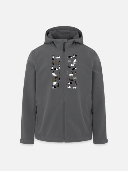 Alle Kaninchen - Recycelte Männer Softshell-Jacke von Stanley/Stella - Anthrazit