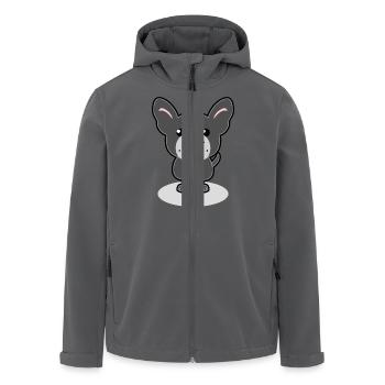 French Bulldog - Recycelte Männer Softshell-Jacke von Stanley/Stella - Anthrazit - Vorne - AI Model Male 185 light (185cm)