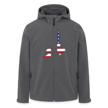 USA America Flagge Stars and Stripes Adler Eagle - Recycelte Männer Softshell-Jacke von Stanley/Stella - Anthrazit - Vorne - AI Model Male 185 light (185cm)