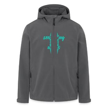 Surfer / Surfen: Searching For The Waves - Recycelte Männer Softshell-Jacke von Stanley/Stella - Anthrazit - Vorne - AI Model Male 185 light (185cm)