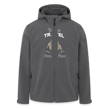 Travel Urlaub - Recycelte Männer Softshell-Jacke von Stanley/Stella - Anthrazit - Vorne - AI Model Male 185 light (185cm)