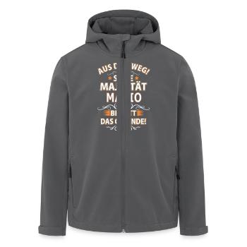 MARIO - Recycelte Männer Softshell-Jacke von Stanley/Stella - Anthrazit - Vorne - AI Model Male 185 light (185cm)