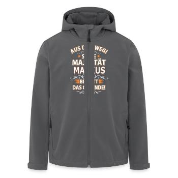 MARKUS - Recycelte Männer Softshell-Jacke von Stanley/Stella - Anthrazit - Vorne - AI Model Male 185 light (185cm)