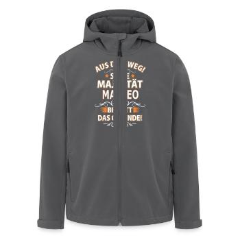 MATTEO - Recycelte Männer Softshell-Jacke von Stanley/Stella - Anthrazit - Vorne - AI Model Male 185 light (185cm)
