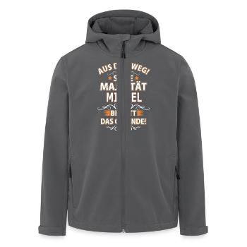 MICHEL - Recycelte Männer Softshell-Jacke von Stanley/Stella - Anthrazit - Vorne - AI Model Male 185 light (185cm)