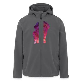 Kids Elephant Wasserfarbe - Recycelte Männer Softshell-Jacke von Stanley/Stella - Anthrazit - Vorne - AI Model Male 185 light (185cm)