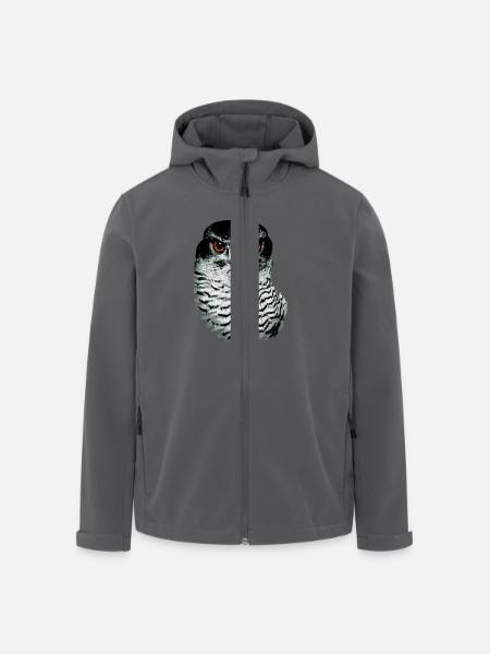 Greifvogel-01 - Recycelte Männer Softshell-Jacke von Stanley/Stella - Anthrazit