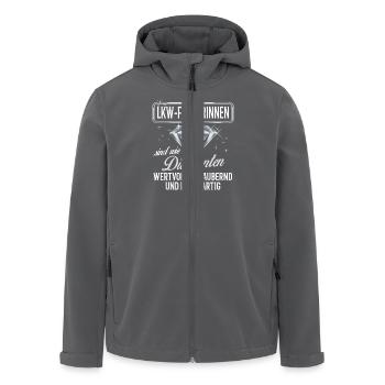 LKW-FAHRERINNEN - DM - Recycelte Männer Softshell-Jacke von Stanley/Stella - Anthrazit - Vorne - AI Model Male 185 light (185cm)