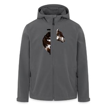 Feathered Paint Horse - Recycelte Männer Softshell-Jacke von Stanley/Stella - Anthrazit - Vorne - AI Model Male 185 light (185cm)