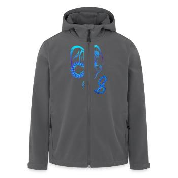 Electric Blue Dragon - Recycelte Männer Softshell-Jacke von Stanley/Stella - Anthrazit - Vorne - AI Model Male 185 light (185cm)