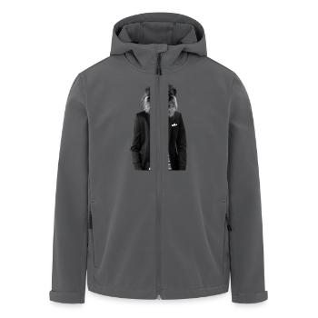 Löwe im Anzug Hipster - Recycelte Männer Softshell-Jacke von Stanley/Stella - Anthrazit - Vorne - AI Model Male 185 light (185cm)