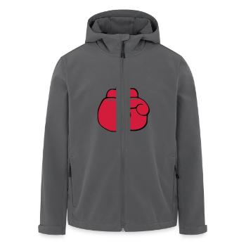 Boxhandschuhe Cartoon Vektor - Recycelte Männer Softshell-Jacke von Stanley/Stella - Anthrazit - Vorne - AI Model Male 185 light (185cm)