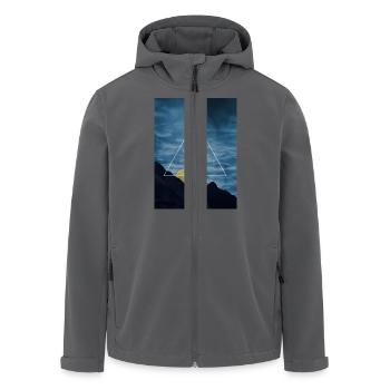 wolf-triangle - Recycelte Männer Softshell-Jacke von Stanley/Stella - Anthrazit - Vorne - AI Model Male 185 light (185cm)