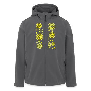 Lemon Lime Zitrusfrüchte - Recycelte Männer Softshell-Jacke von Stanley/Stella - Anthrazit - Vorne - AI Model Male 185 light (185cm)