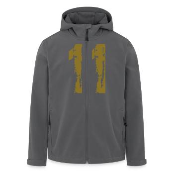 11 - Nummer - Recycelte Männer Softshell-Jacke von Stanley/Stella - Anthrazit - Vorne - AI Model Male 185 light (185cm)