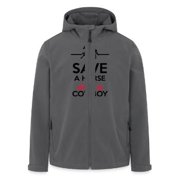 Cowboys und Pferde - Save a Horse ride a Cowboy - Recycelte Männer Softshell-Jacke von Stanley/Stella - Anthrazit - Vorne - AI Model Male 185 light (185cm)