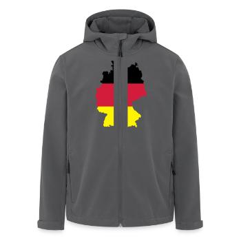 Deutschland - Recycelte Männer Softshell-Jacke von Stanley/Stella - Anthrazit - Vorne - AI Model Male 185 light (185cm)