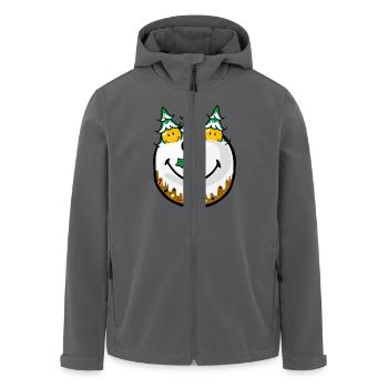 Smiley Christmas Cake - Recycelte Männer Softshell-Jacke von Stanley/Stella - Anthrazit - Vorne - AI Model Male 185 light (185cm)