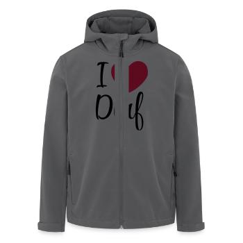 I love Dorf - Recycelte Männer Softshell-Jacke von Stanley/Stella - Anthrazit - Vorne - AI Model Male 185 light (185cm)