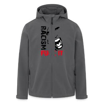 Fuck Racism / Racism - Recycelte Männer Softshell-Jacke von Stanley/Stella - Anthrazit - Vorne - AI Model Male 185 light (185cm)