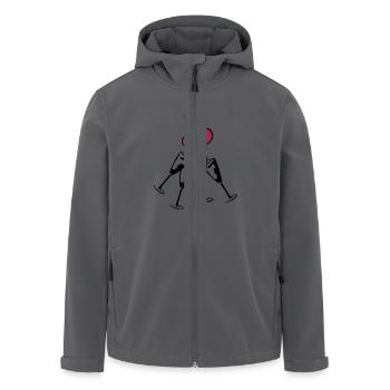 glasses hearts - Recycelte Männer Softshell-Jacke von Stanley/Stella - Anthrazit - Vorne - AI Model Male 185 light (185cm)