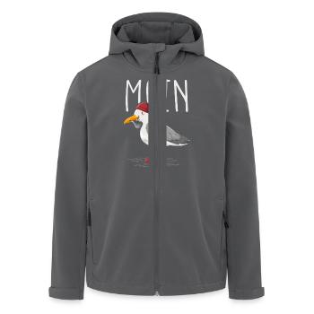 Moin Möwe Seemann - Recycelte Männer Softshell-Jacke von Stanley/Stella - Anthrazit - Vorne - AI Model Male 185 light (185cm)