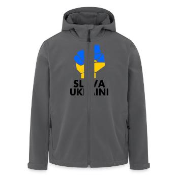 Ukraine - Recycelte Männer Softshell-Jacke von Stanley/Stella - Anthrazit - Vorne - AI Model Male 185 light (185cm)