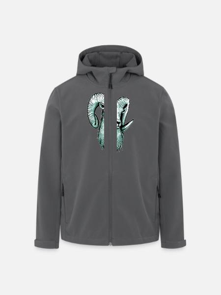 Widder Keltisch - Recycelte Männer Softshell-Jacke von Stanley/Stella - Anthrazit