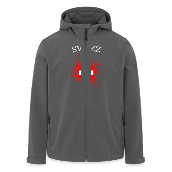 Schweiz Swiss - Recycelte Männer Softshell-Jacke von Stanley/Stella - Anthrazit - Vorne - AI Model Male 185 light (185cm)