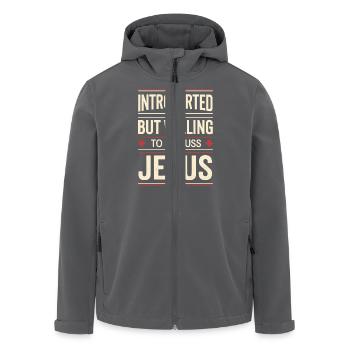 Christlicher Humor für Gläubige - Recycelte Männer Softshell-Jacke von Stanley/Stella - Anthrazit - Vorne - AI Model Male 185 light (185cm)