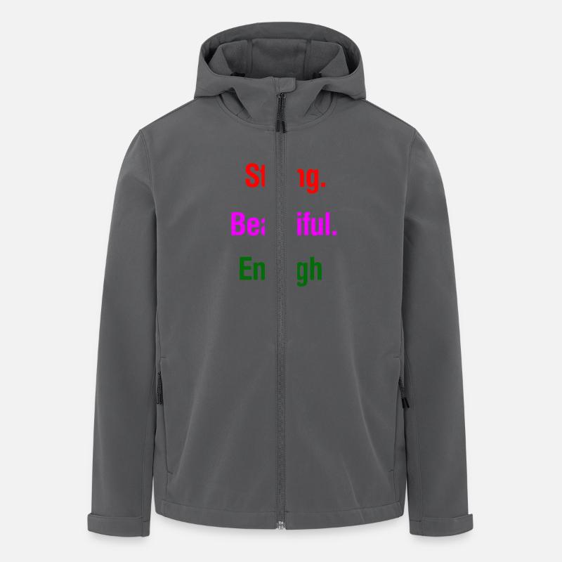 Strong Beautiful Enough - Recycelte Männer Softshell-Jacke von Stanley/Stella - Anthrazit
