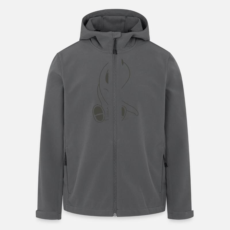 Triste Bébé Alien Sur Fond Transparent - Veste softshell homme en polyester recyclé Stanley/Stella - charbon