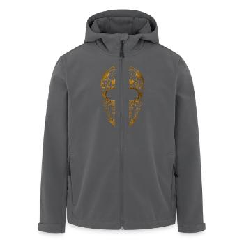 Dekorativer Goldener Fashion Skull - Recycelte Männer Softshell-Jacke von Stanley/Stella - Anthrazit - Vorne - AI Model Male 185 light (185cm)