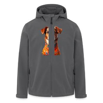 Dog - Recycelte Männer Softshell-Jacke von Stanley/Stella - Anthrazit - Vorne - AI Model Male 185 light (185cm)