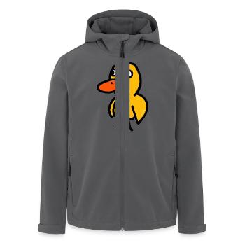 Cartoon Duck - Men’s Recycled Softshell Jacket by Stanley/Stella - anthracite - Front - AI Model Male 185 light (185cm)