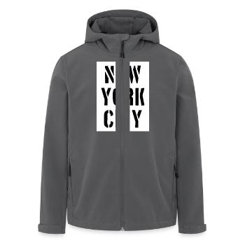 New York City - NYC - NY - Manhattan - Brooklyn - Recycelte Männer Softshell-Jacke von Stanley/Stella - Anthrazit - Vorne - AI Model Male 185 light (185cm)
