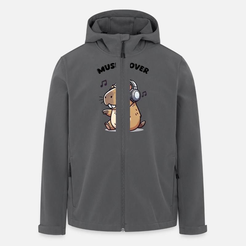 capybara musik - Recycelte Männer Softshell-Jacke von Stanley/Stella - Anthrazit