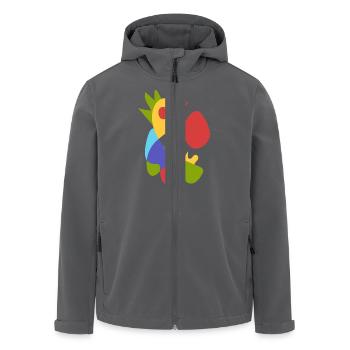Morgen Huhn Kühn Abstrakt - Recycelte Männer Softshell-Jacke von Stanley/Stella - Anthrazit - Vorne - AI Model Male 185 light (185cm)