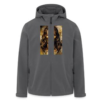 Der leidende Messias - Recycelte Männer Softshell-Jacke von Stanley/Stella - Anthrazit - Vorne - AI Model Male 185 light (185cm)