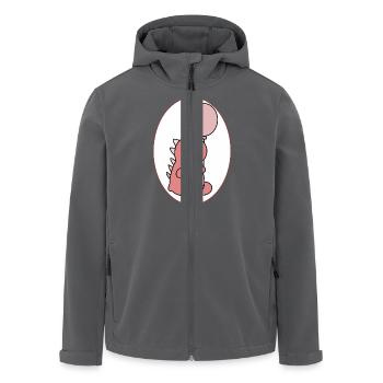 Geburtstag Dino - Recycelte Männer Softshell-Jacke von Stanley/Stella - Anthrazit - Vorne - AI Model Male 185 light (185cm)