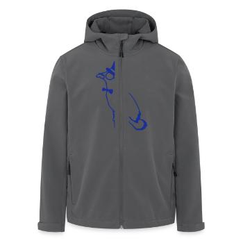 Sir Vogel Zylinder Hut Monokel Brille reicher Herr - Recycelte Männer Softshell-Jacke von Stanley/Stella - Anthrazit - Vorne - AI Model Male 185 light (185cm)