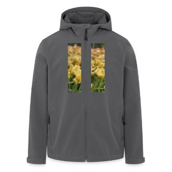 Tulpenmeer gelb - Recycelte Männer Softshell-Jacke von Stanley/Stella - Anthrazit - Vorne - AI Model Male 185 light (185cm)