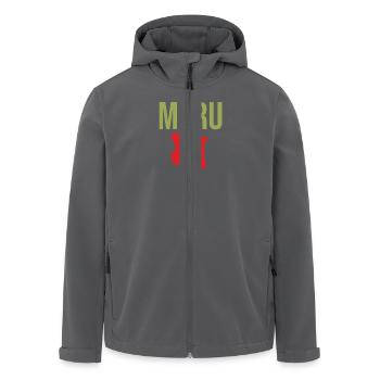 Meru Kenia Souvenir - Recycelte Männer Softshell-Jacke von Stanley/Stella - Anthrazit - Vorne - AI Model Male 185 light (185cm)
